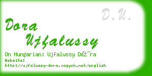 dora ujfalussy business card